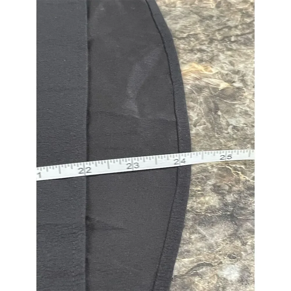 Calvin Klein Women's XSP Black Polka Dot Chiffon Blouse Long Sleeve (sku249)